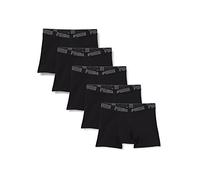 PUMA Herren Puma Basic Men's (5 Pack) Boxer Briefs, Black / Black, L EU