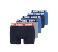 PUMA Herren Puma Basic Men's (5 Pack) Boxer Slip, Mehrfarbig (Blue/Grey /Melange), M EU