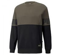 PUMA Herren Puma Power Colorblock Crew Sweater, Grape Leaf, M EU
