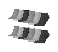 PUMA Plain 3P Quarter Socke, Grau (Anthrazit/L Mel Grey/M Mel Grey), 35-38