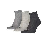 Puma Herren Quarters Socken 3P, Anthracite/l Mel Grey/m Mel Grey, 39/42, 251015