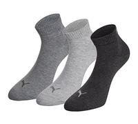 Puma Herren Quarters Socken 3P, Anthracite/l Mel Grey/m Mel Grey, 43/46, 251015