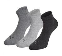 Puma Herren Quarters Socken 3P, Anthracite/l Mel Grey/m Mel Grey, 47/49, 251015