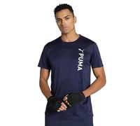Puma Herren T-Shirt Fit Poly Logo Tee 523843-06 M PUMA Navy