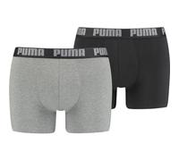 Puma Herren Boxershorts 2er Pack Dark Grey Melange / Black : L