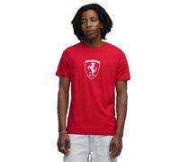 PUMA Scuderia Ferrari Sportswear Tonal Shield T-Shirt Herren, Motorsport, Rosso Corsa, L Red