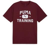 PUMA Herren Shirt M GRAPHICS TRAIN LOGO RELAXED TEE (526568) XXL Ruby Shimmer