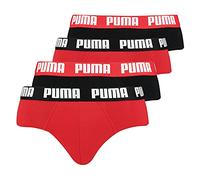 PUMA Herren Slips Briefs Unterhosen 100004633 4er Pack, Wäschegröße:XL, Artikel:-005 red/Black