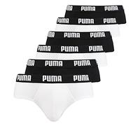 PUMA Herren Slips Briefs Unterhosen 100004633 6er Pack, Wäschegröße:M, Artikel:-301 White/Black