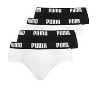 PUMA Herren Slips Briefs Unterhosen 4er Pack, Wäschegröße:L, Artikel:-301 White/Black