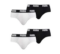 PUMA Herren Slips Briefs Unterhosen 4er Pack, Wäschegröße:XL, Artikel:-301 White/Black