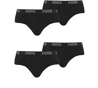 PUMA Herren Slips Briefs Unterhosen ohne Eingriff 4er Pack (XL, Black)