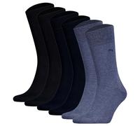 PUMA Herren Socken, 6er Pack - Classic, Kurzsocken, Logo, einfarbig Schwarz/Marine/Blau / 43-46 43-46 Mehrfarbig