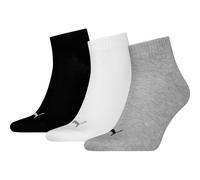 Puma Unisex Sportsocken Quarter Plain 3P 701230337-882 35-38 Grey/White/Black
