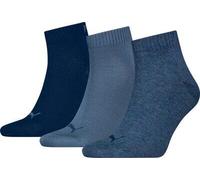 Puma Socken Unisex Quarter Plain 3er-Pack (701230337) Denim Blue Gr. 43-46