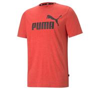 PUMA Herren Sport T-Shirt - ESS Essentials Heather Tee, Rundhals, Kurzarm, uni S Rot