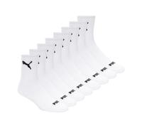 PUMA Herren Sportliche Gepolsterte High Quarter Crew-socken, 8 Stück Sportsocken, Weiß/Schwarz, 43-47 EU (8er Pack)