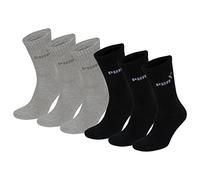 PUMA Unisex Crew Tennissocken Sportsocken Socken für Damen Herren 18 Paar, Farbe:666 - black/grey, Socken & Strümpfe:43-46