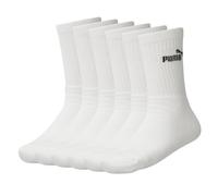 PUMA Unisex Crew Tennissocken Sportsocken Socken für Damen Herren 12 Paar, Farbe:300 - white, Socken & Strümpfe:43-46