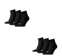 Puma Herren Quarters Sportsocken 6er Pack, Schwarz, 39-42