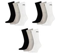 PUMA Herren Sportsocken Unisex 9P, Farbe:325 - white/grey/black, Socken & Strümpfe:35-38