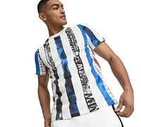 PUMA Herren BMW MMS Striped Tee T-Shirt, Weißer Allover-Print, XX-Large