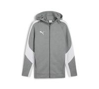 Puma Herren Sweatjacke EVOSTRIPE Hooded Jacket 659947-33 M Medium Gray Heather-PUMA Silver-PUMA White