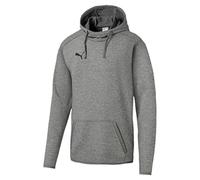 PUMA Herren Sweatshirt, Medium Gray Heather-Puma Black, L