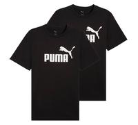 PUMA Herren T-Shirt 2er Pack - ESS No.1 Logo Tee, Rundhals, Kurzarm, uni Schwarz M
