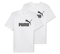 PUMA Herren T-Shirt 2er Pack - ESS No.1 Logo Tee, Rundhals, Kurzarm, uni 2XL Weiß