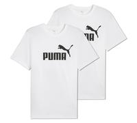 PUMA Herren T-Shirt 2er Pack - ESS No.1 Logo Tee, Rundhals, Kurzarm, uni 2XL Weiß