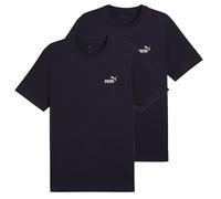 PUMA Herren T-Shirt 2er Pack - ESS Small No. 1 Logo Tee , Rundhals, Kurzarm, uni 2XL Dunkelblau