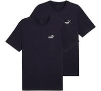 PUMA Herren T-Shirt 2er Pack - ESS Small No. 1 Logo Tee , Rundhals, Kurzarm, uni L Dunkelblau