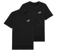 PUMA Herren T-Shirt 2er Pack - ESS Small No. 1 Logo Tee , Rundhals, Kurzarm, uni Schwarz M