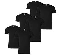 Puma Herren T-Shirt Basic Crew Regular Fit 6er Multipack S M L XL Schwarz Weiss 100% Baumwolle, Größe:XL, Packgröße:6 Stück, Farbe:Black (001)