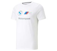 PUMA Herren T-Shirt - BMW Motorsport ESS Logo Tee, Baumwolle, Rundhals, Logo, kurz, einfarbig Weiß / M M Weiß