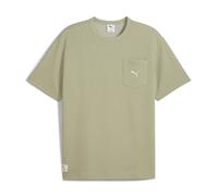 Puma Performance T-Shirt Relaxed Fit mit Brusttasche Hellgrün Größe L