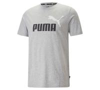 Puma Ess+ 2 Col Logo Kurzarm-t-shirt S Light Gray Heather