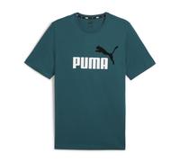 Puma Herren T-Shirt ESS+ 2 Col Logo Tee 586759-08 S Cold Green