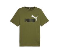 Puma Herren T-Shirt ESS+ 2 Col Logo Tee 586759-35 L Olive Green