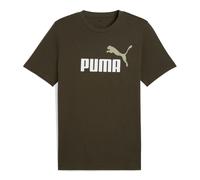 PUMA Herren T-Shirt - ESS 2 Color No. 1 Logo Tee, Rundhals, Kurzarm, uni Dunkelgrün (Dark Olive) L
