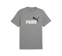 Puma Unisex ESS 2 Color No. 1 Logo Tee T-Shirts, Medium Gray Heather,
