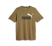 PUMA Herren T-Shirt - ESS+ Essentials 2 Col Logo Tee, Rundhals, Kurzarm, uni Braun (Chocolate Chip) S