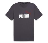 PUMA Herren T-Shirt - ESS+ Essentials 2 Col Logo Tee, Rundhals, Kurzarm, uni Grau (Galactic) S