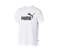 Puma Herren T-Shirt ESS Logo Tee, aus reiner Baumwolle (Weiß, L)