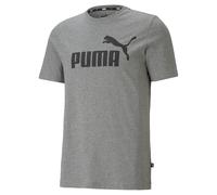 PUMA Herren Ess Logo Tee T shirt, Medium Gray Heather, S EU