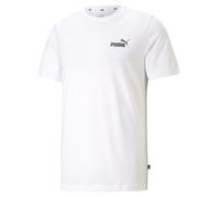 PUMA Herren T-Shirt - ESS Small Logo Tee, Rundhals, Kurzarm, uni Weiß 2XL