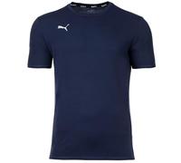 PUMA Herren T-Shirt - Finisher Tee, Funktionsshirt, dryCELL, Rundhals, Kurzarm, Uni Marine S