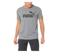 PUMA T-Shirt ESSENTIAL LOGO TEE S grau Herren Sport Shirts Sportbekleidung S grau
