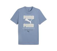 PUMA Graphic Stacked Graphic T-Shirt Herren, Kleidung, Cool Blau, L Blue